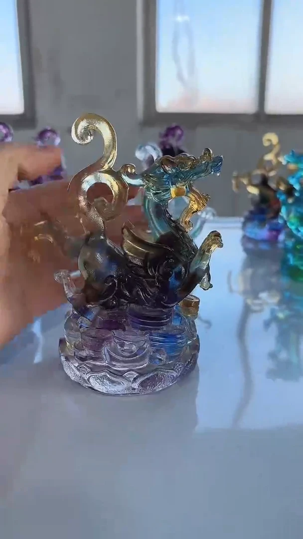 手工艺品琉璃青龙