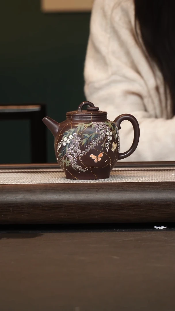 茶壶紫砂徐秀文/紫泥/单圈/300c