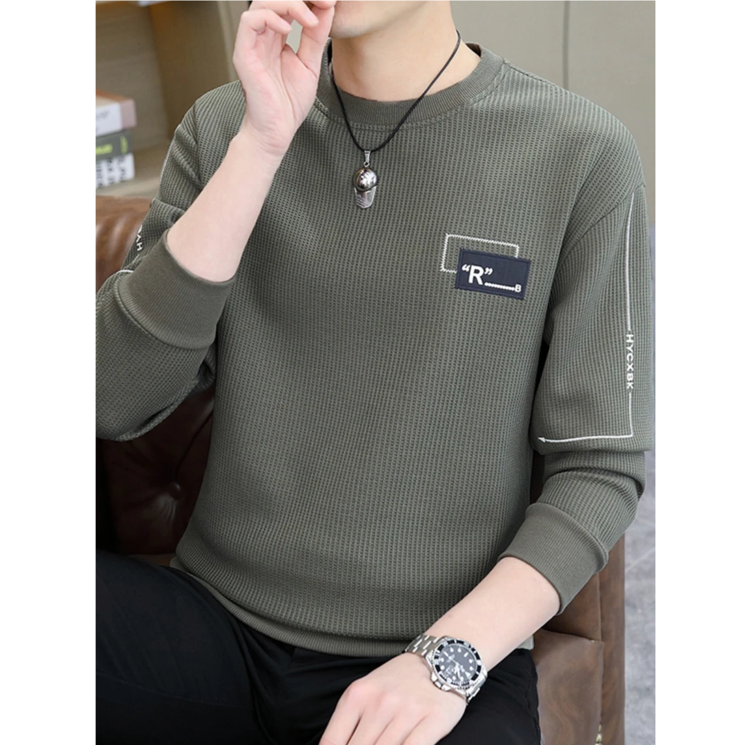 FOCKMERCH弗基马奇长袖t恤潮牌潮流新款男装秋衣内搭打底衫
