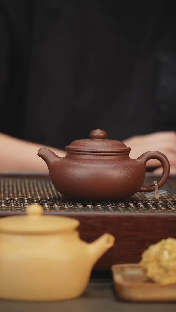 茶壶紫砂小仿古 底槽清