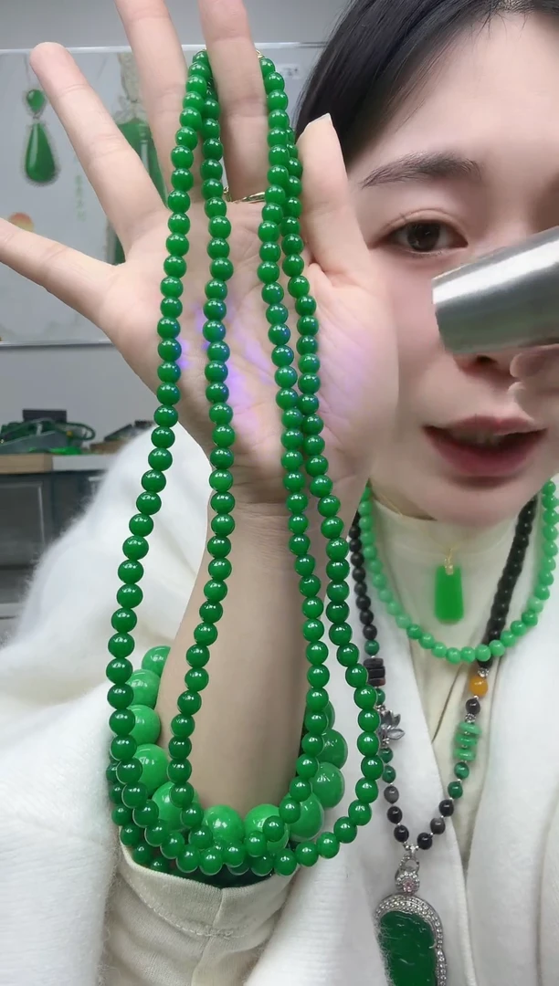 无非金属6mmdiy项链绿