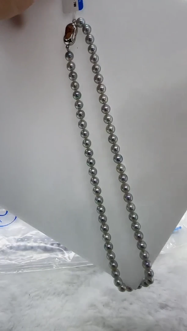 【闪购商品】海水珍珠DA未镶嵌t996 灰珠串7