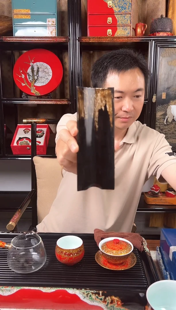 黑金色茶泽大漆茶泽太古大漆