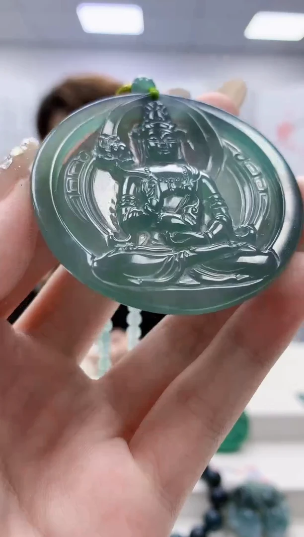 未镶嵌定制翡翠奈****粥5159jw-毛货挂件170