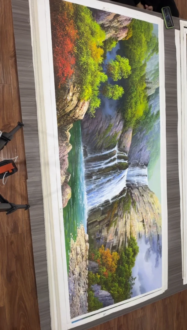 油画【145号】约2.2米*80cm丨朝鲜原创纯手绘孤品油画丨顺丰包邮