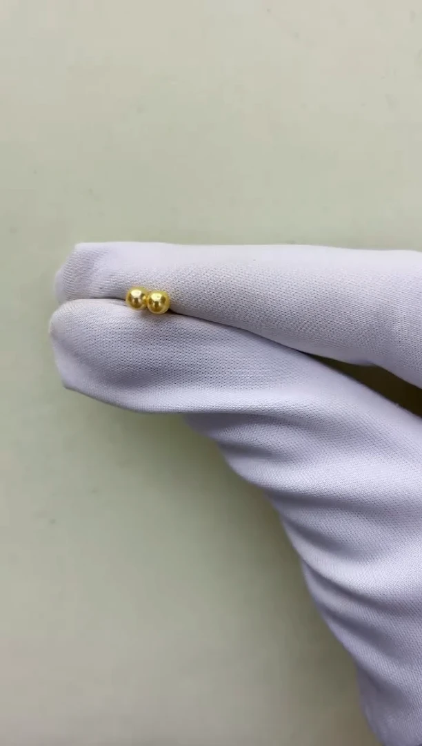银S925镶嵌DA海水珍珠 GD133 羽皇金素钉