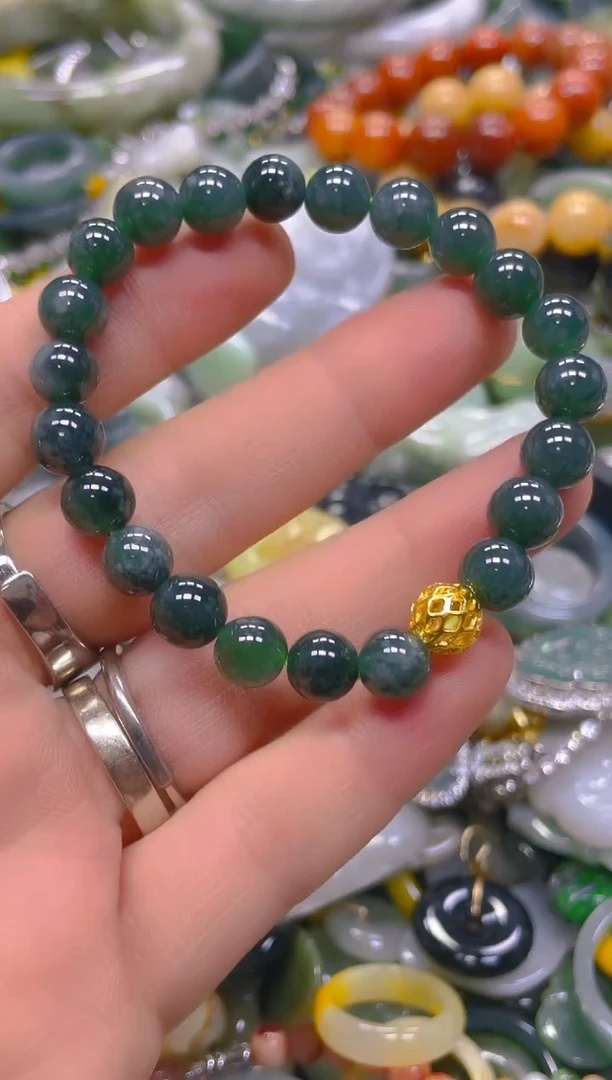 翡翠未镶嵌颈饰7mm/V/翡翠A货一图一物