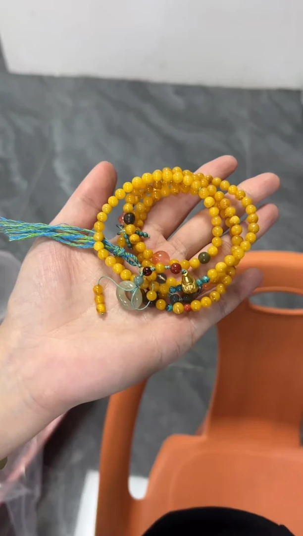 手链蜜蜡未镶嵌蜜蜡多圈手链[多样发其一]