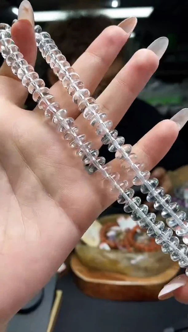 手串未镶嵌水晶半成品飞碟珠 一条