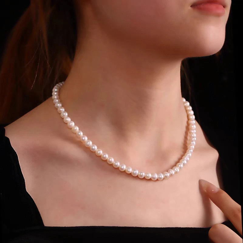 钛钢仿珍珠项链 〖蕙子严选〗ZH 6-7新款珍珠轻奢项链