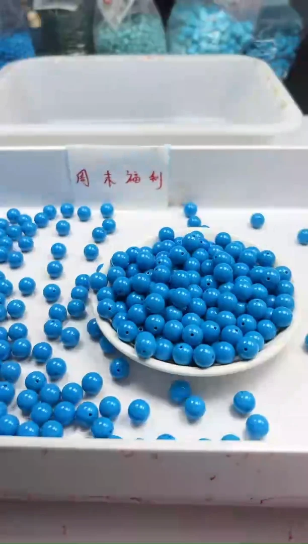 未镶嵌颈饰玛瑙/玉髓w3075高瓷睡美人蓝松10mm*3颗