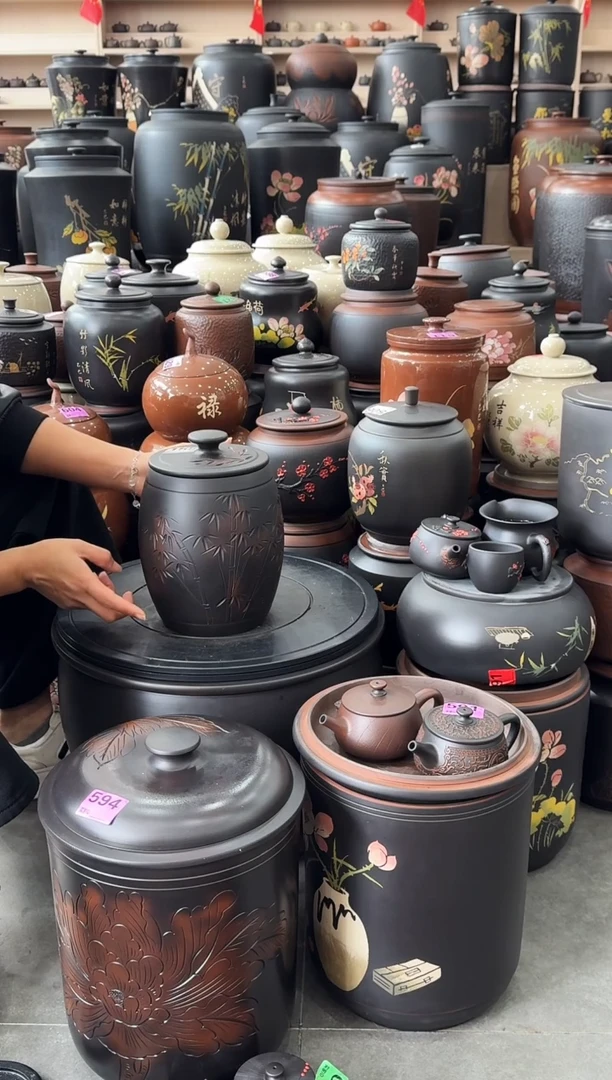 罐瑕疵茶叶罐  竹子高柱 155
