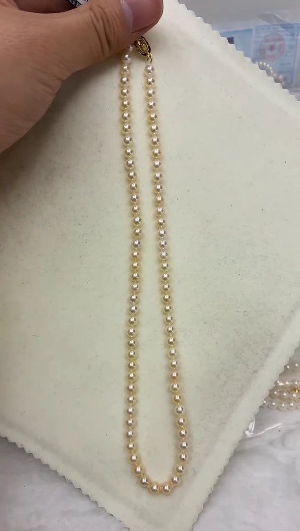 未镶嵌DA海水珍珠羽皇金串链5-6 a333