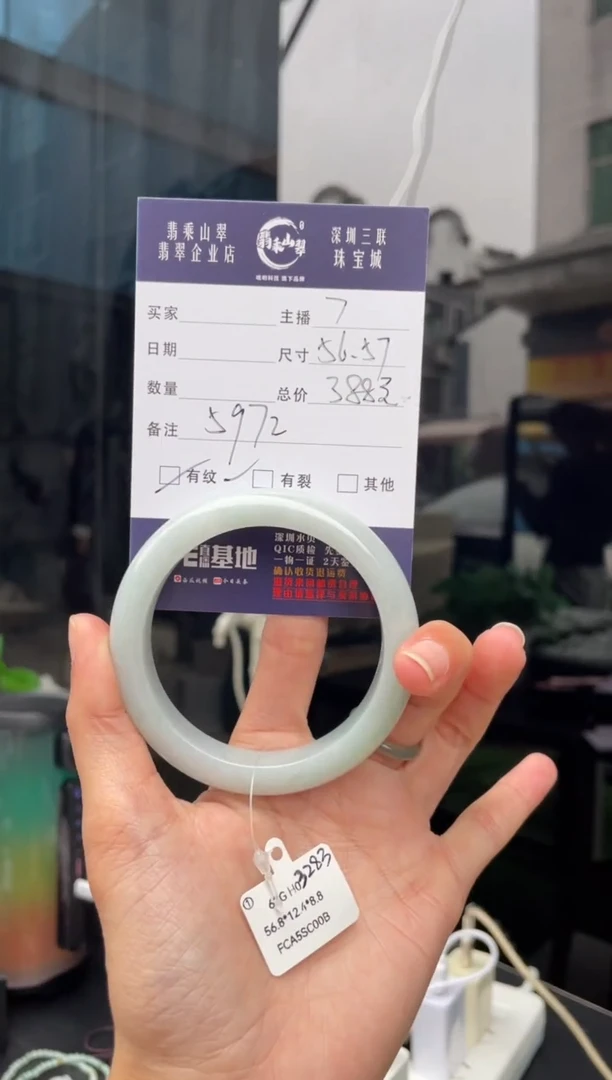 未镶嵌手镯翡翠Q 56正圈 5972