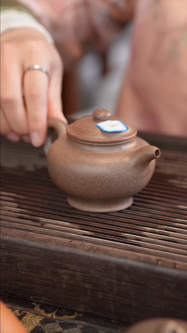 茶壶紫砂掇只 还原烧 半手工 绿泥 【宽口】