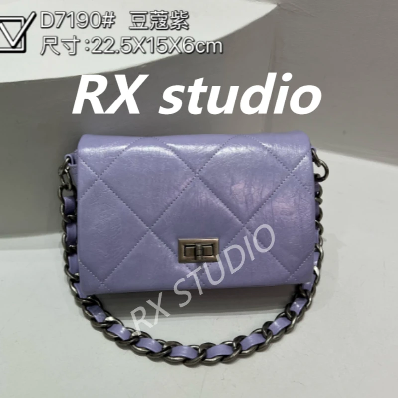 【南沙瑞熙】ZT-D7190-豆蔻紫 轻奢时尚女士新款单肩斜挎包