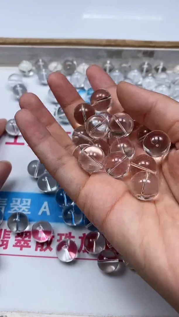 水晶珠宝半成品未镶嵌D562 白水晶14mm3颗9.9元