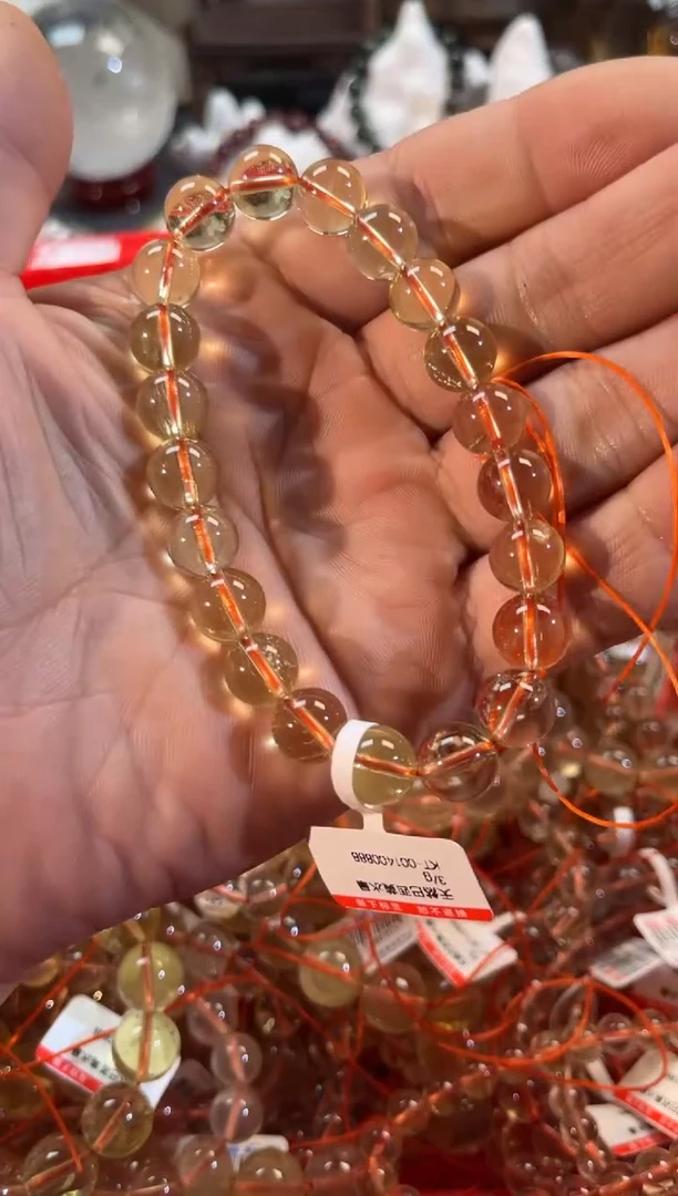 未镶嵌手串发晶SJ-402黄水晶