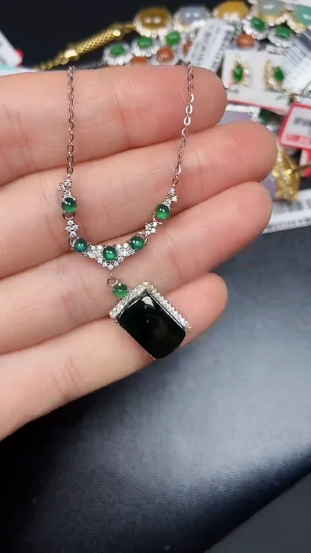 银S925镶嵌戒指翡翠3910