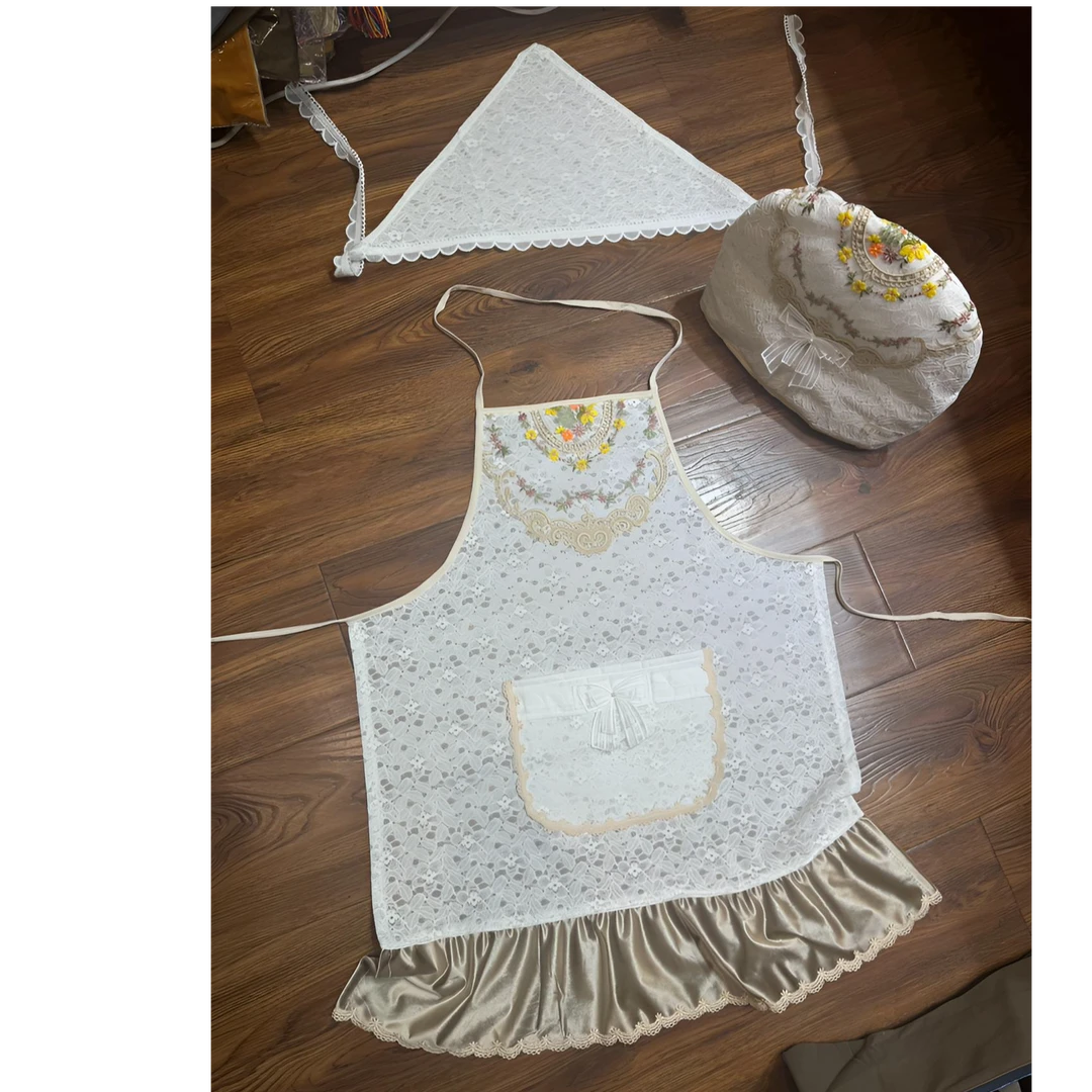 透气条纹蝴蝶田园头巾