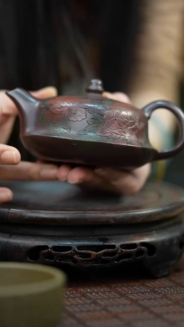 茶壶紫砂宜兴紫砂岁颐传砂原矿全手12