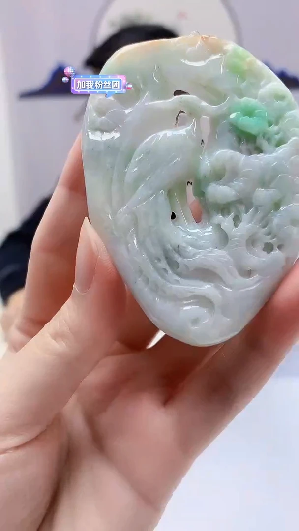 【闪购商品】定制翡翠未镶嵌5152zm-毛货挂件152