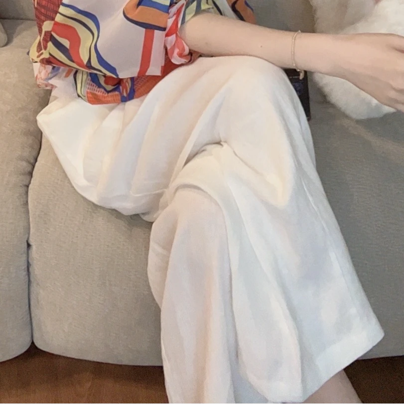 【悦悦专属】夏季蕾丝腰头拼接抽绳休闲裤Y212