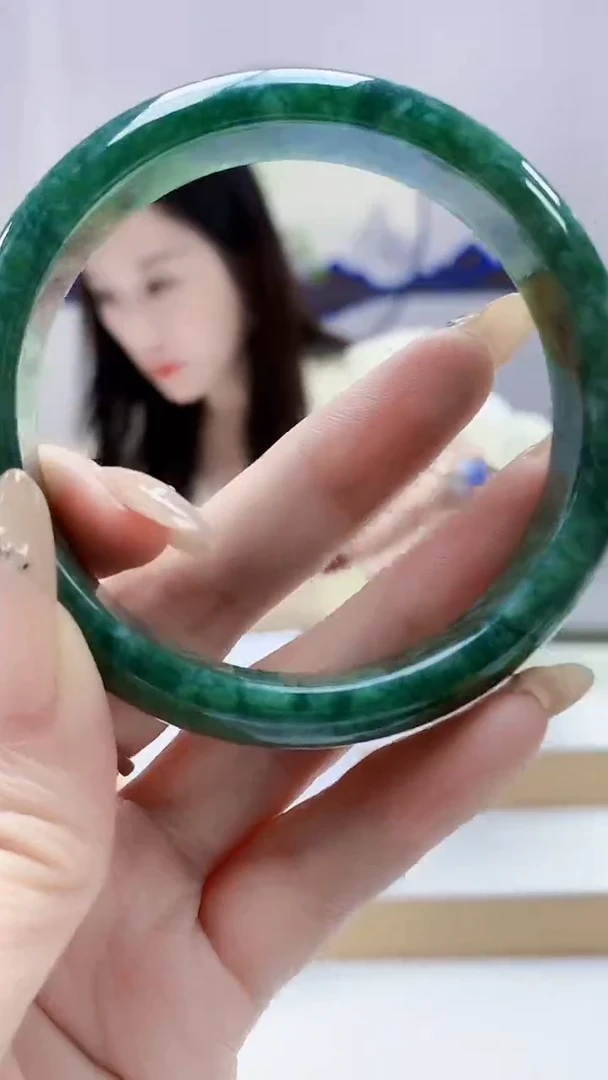 未镶嵌定制翡翠4852DD-毛货手镯（60圈）25