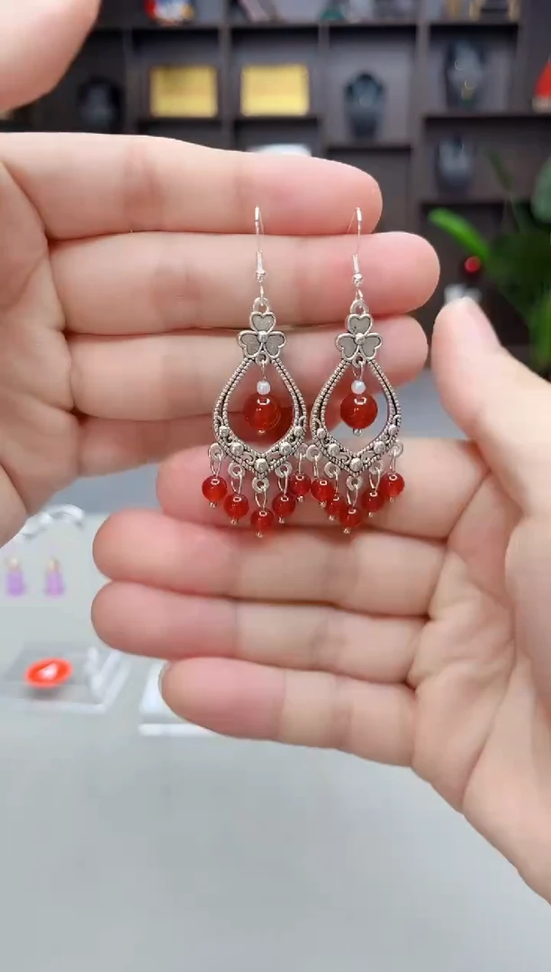 未镶嵌耳饰玛瑙/玉髓103000