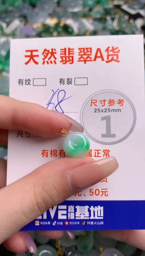 翡翠18K金镶嵌颈饰24002173