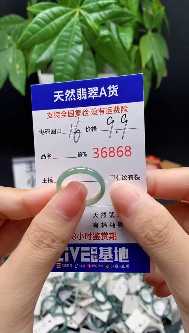 翡翠戒指未镶嵌天然翡翠戒圈6868