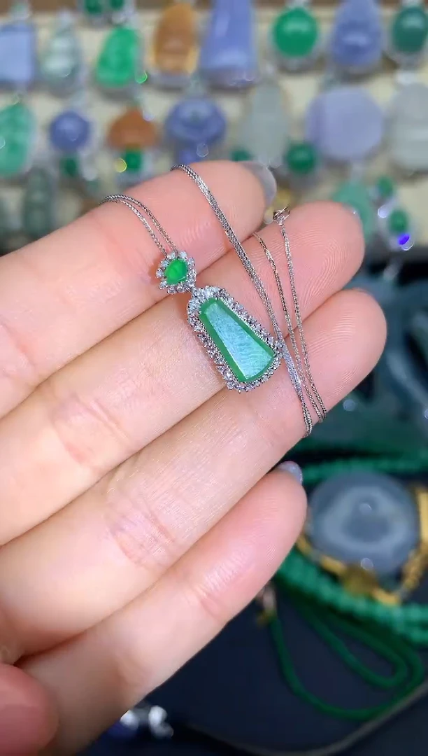 【闪购商品】翡翠颈饰18K金镶嵌158-中国好珍宝