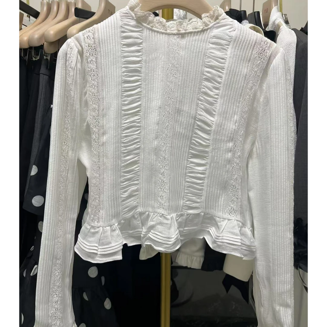 气质2025年早春打条重工上衣长袖百搭