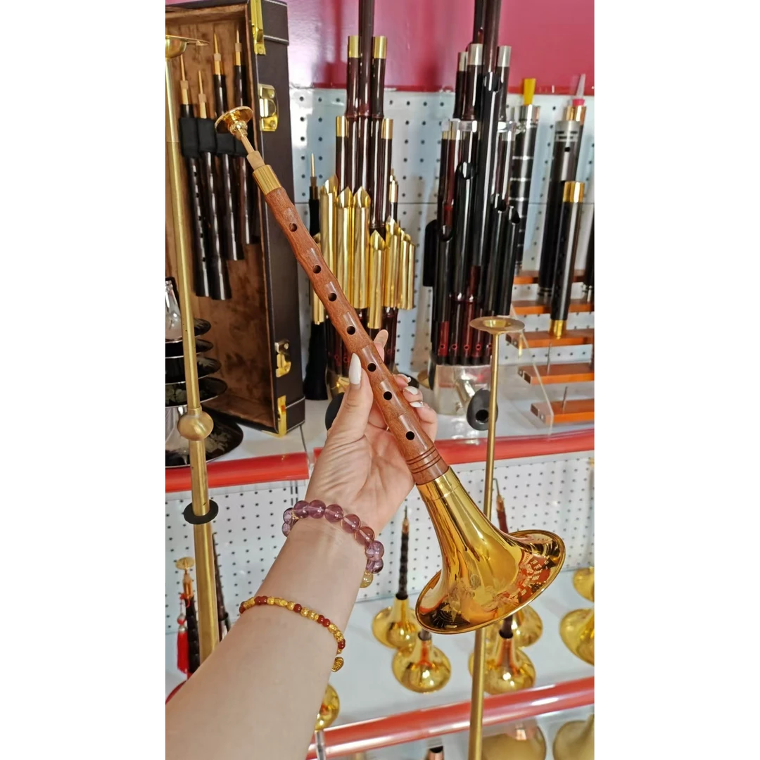 【直播严选】金星檀木唢呐可调节气盘初学推荐D调厂家直销包邮