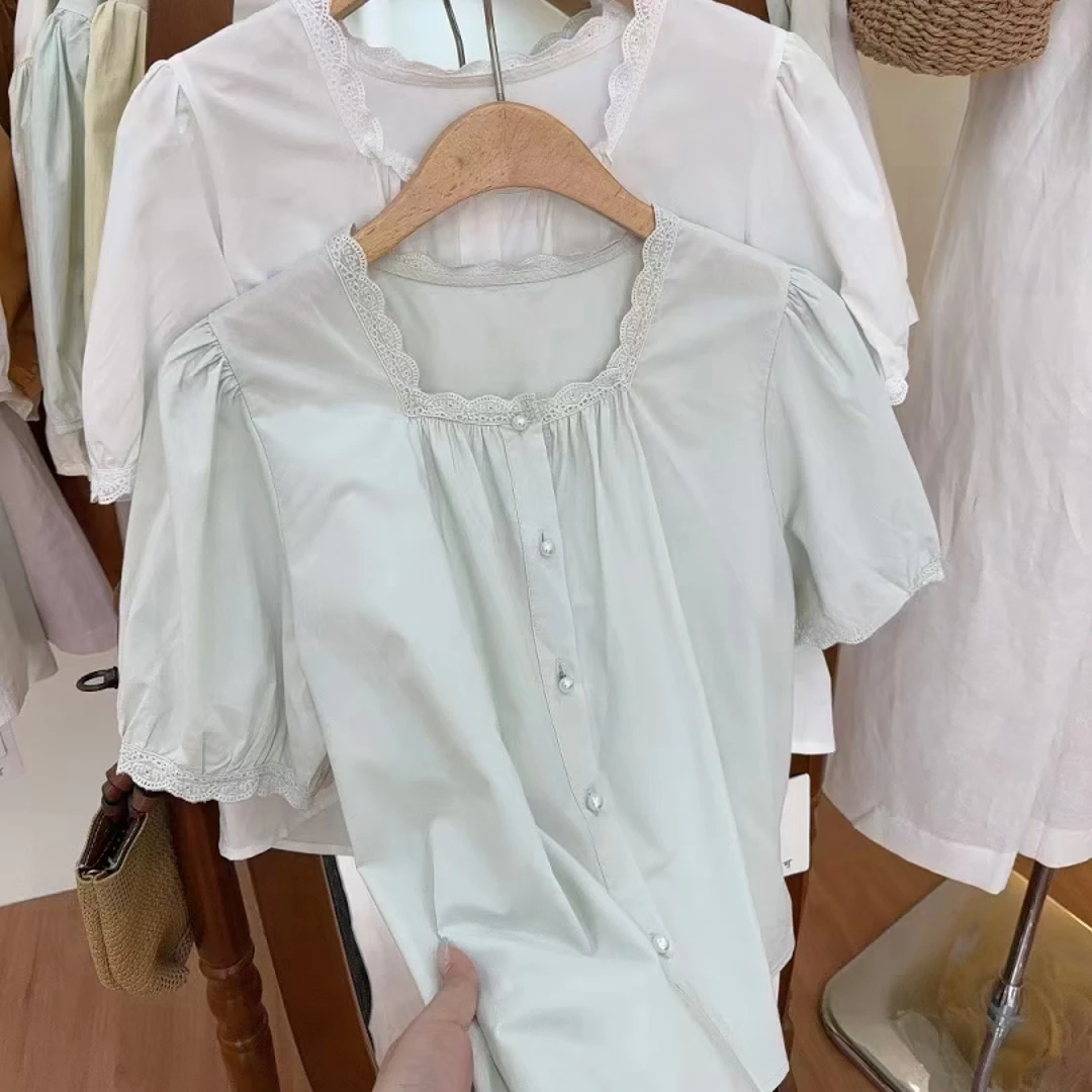【001-100】现货 w夏季甜美显白显瘦衬衫女集合链接