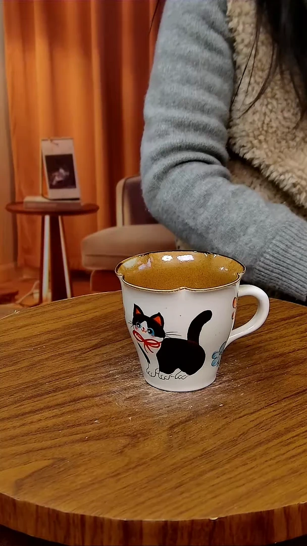 杯子陶景德镇手工手绘釉下彩陶瓷