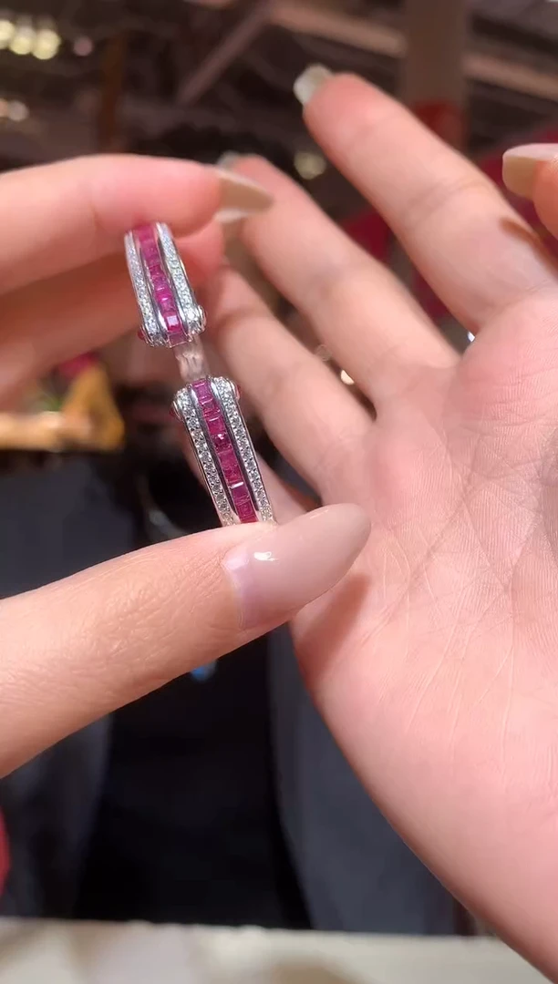 银S925镶嵌手镯红宝石【宝石世家严选】