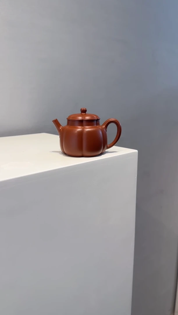 茶壶紫砂飛繁花 朱泥