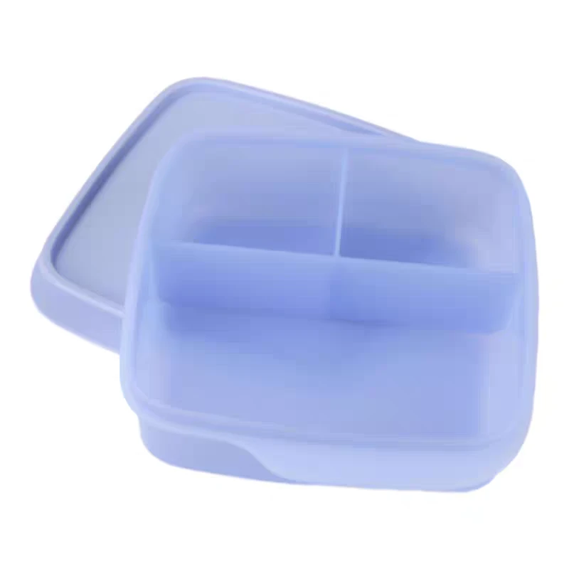 特百惠纤巧分格午餐盒550ml带分格便当盒便携饭盒学生水果冷藏盒