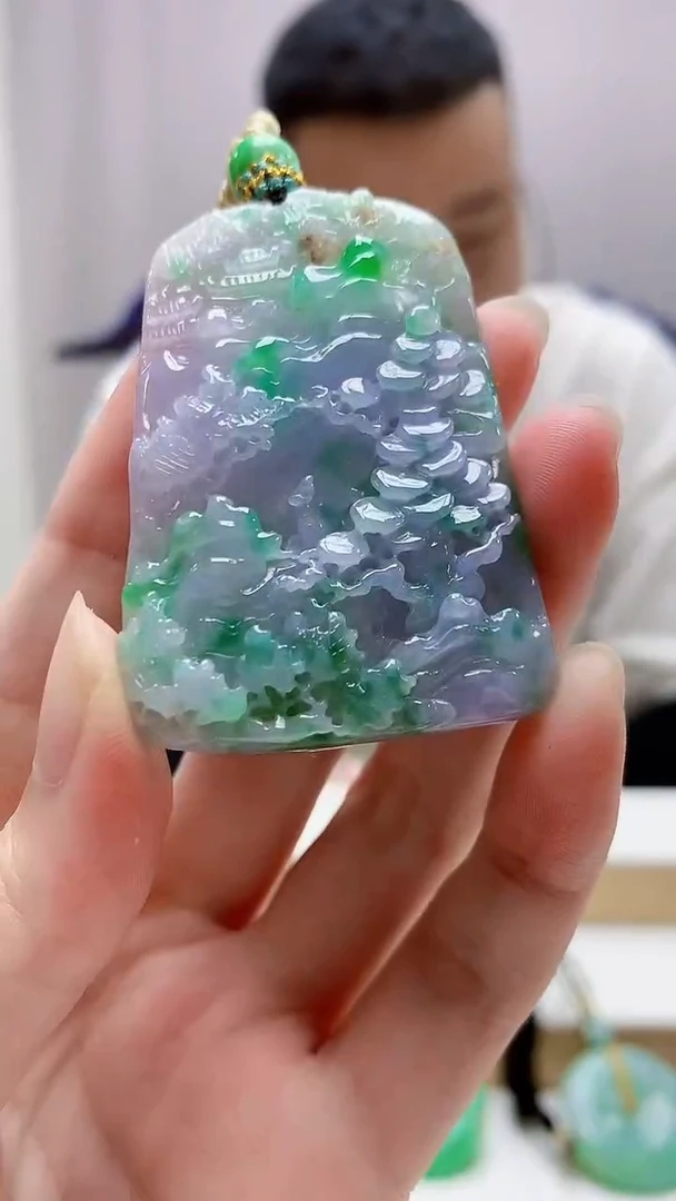 未镶嵌定制翡翠4898zm-毛货挂件227
