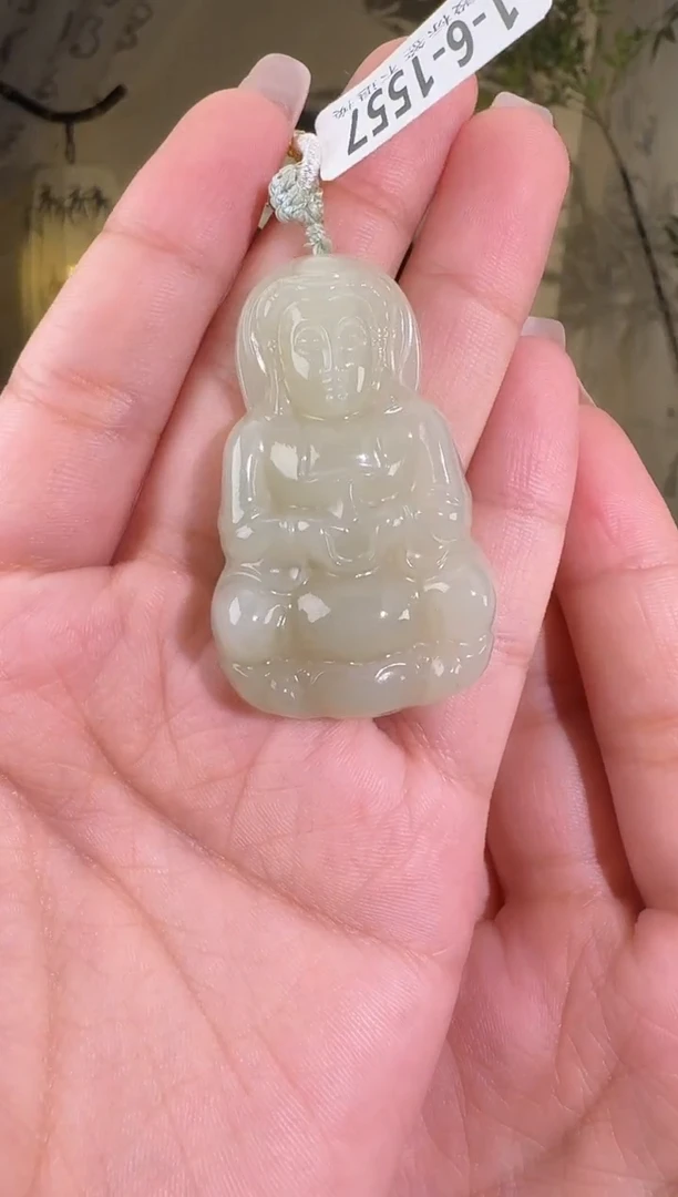 和田玉未镶嵌颈饰观音 1557