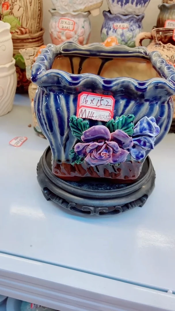 【闪购商品】陶瓷@@M14大四方捏花1个