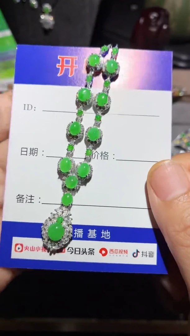 颈饰银S925镶嵌翡翠 全量