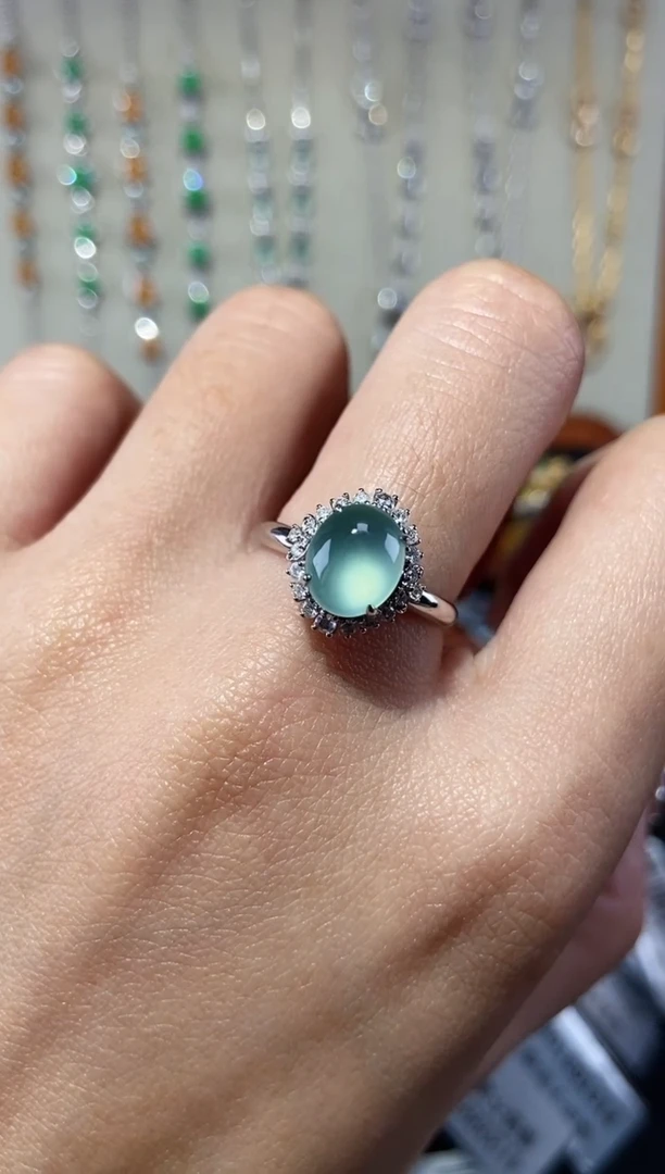 【闪购商品】翡翠戒指18K金镶嵌戒指