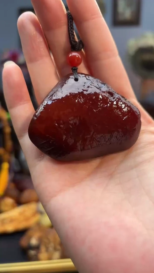 琥珀颈饰未镶嵌吊坠