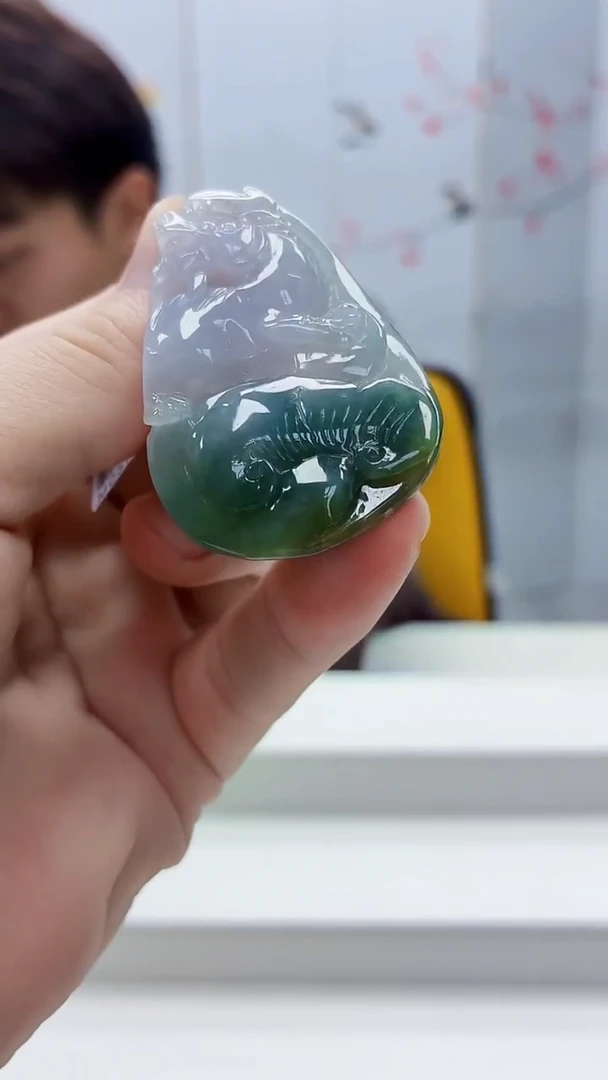 未镶嵌定制翡翠5145bb-毛货挂件55
