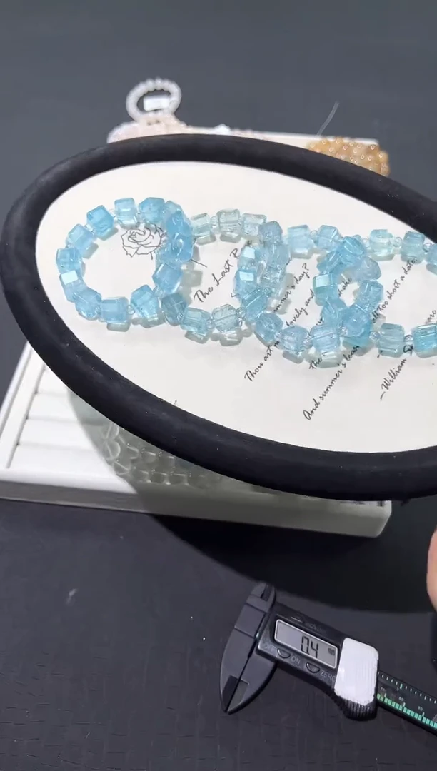 未镶嵌手串托帕石8a多样性发其一【1条】默认微瑕11mm