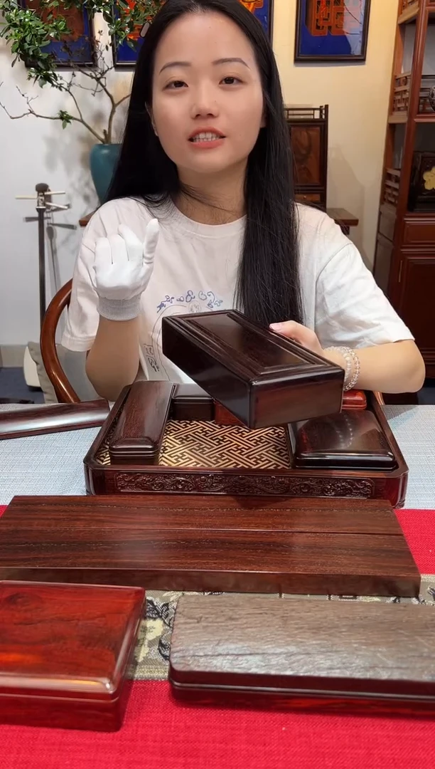 紫檀木类成套家具机关盒  文盒