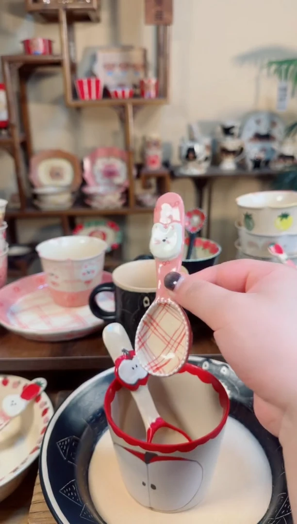 陶瓷兔兔勺子【十里高温釉下彩陶瓷】