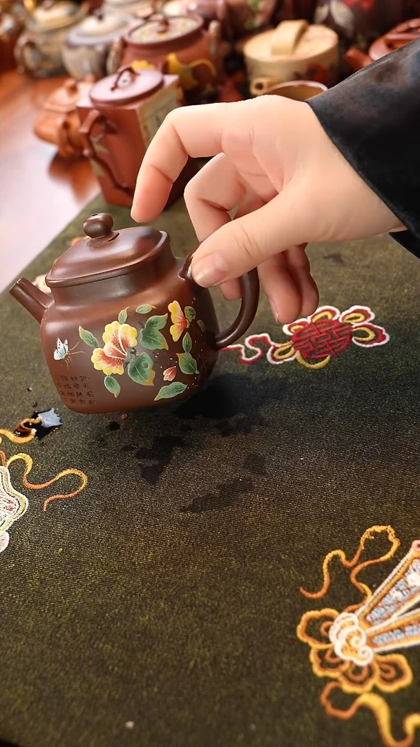 茶壶紫砂杨菲 四方德中